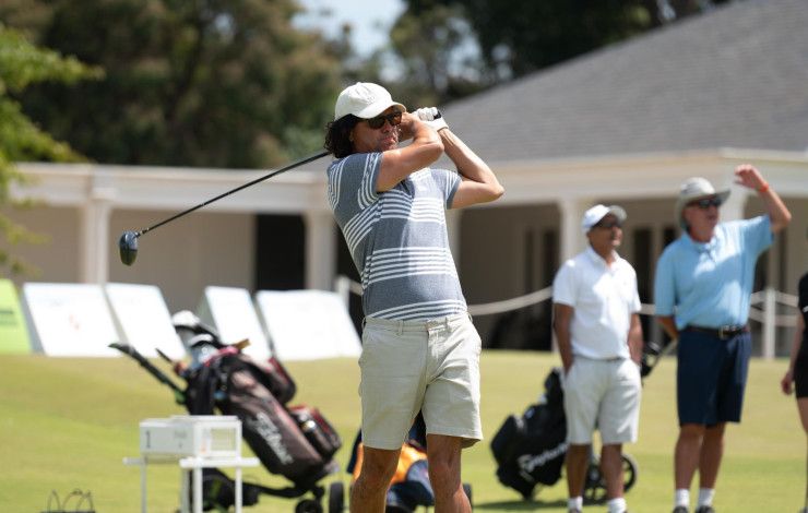 Person playing golf