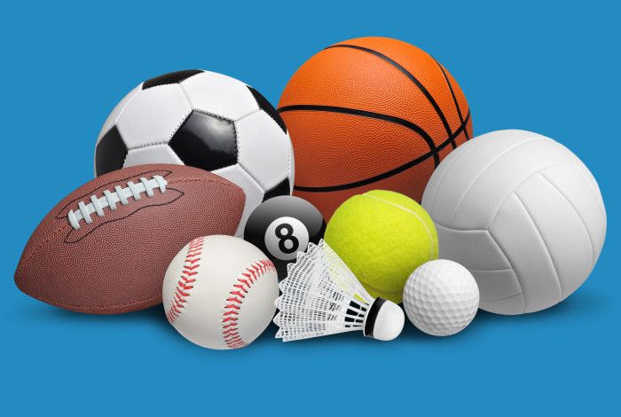 Different types of sports balls