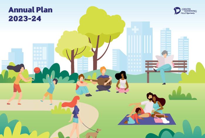Annual Plan cover people in the park