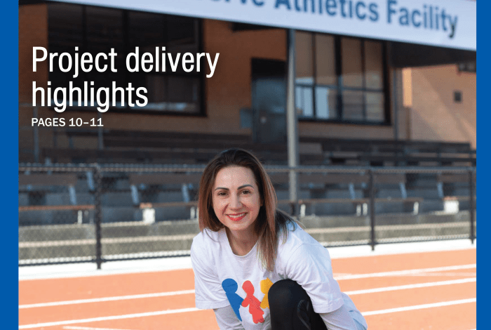 Greater Dandenong Council News. Image of Mayor Lana Formoso on running track