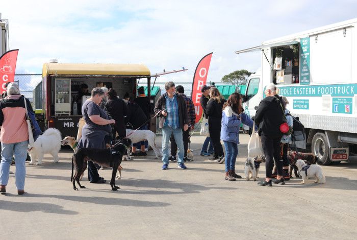 People at the AAPS Christmas market