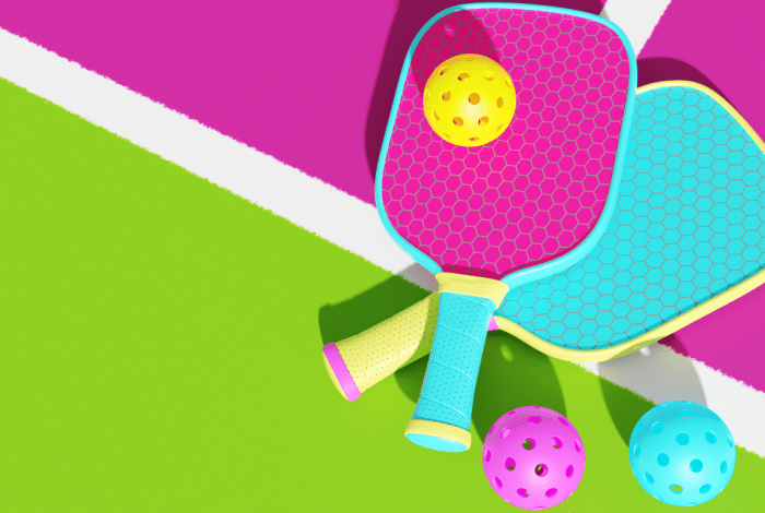 Pickleball bats and balls