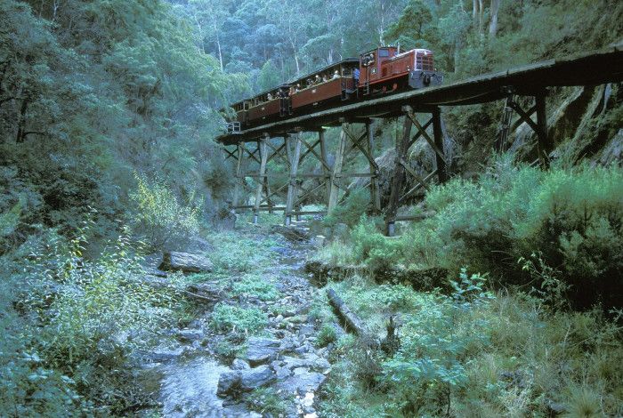 Train crossing a bridge 