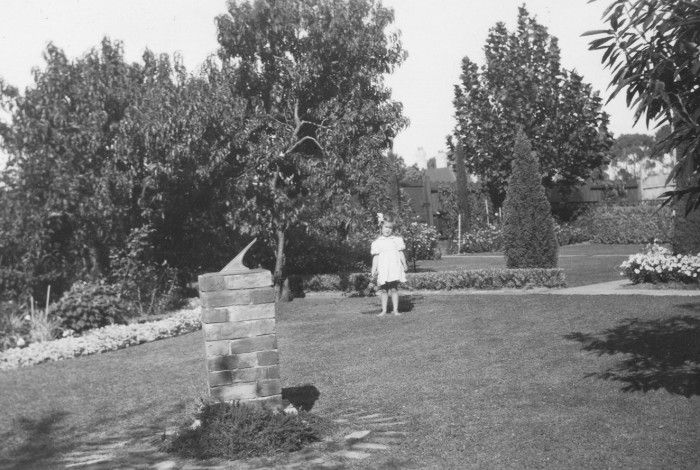 Black and white photo of a little girl