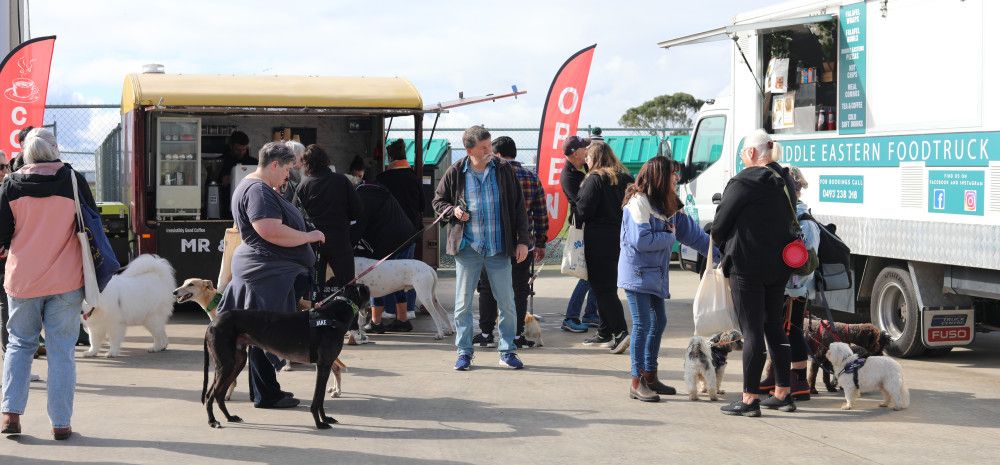 People at the AAPS Christmas market