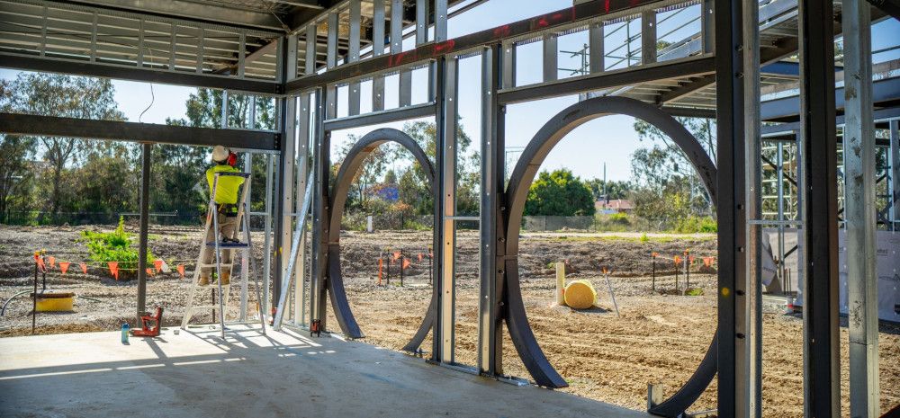 Round windows at Keysborough South Community Hub