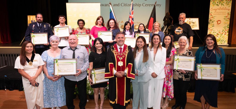 Australia Day Award Winners with Mayor and Councillors