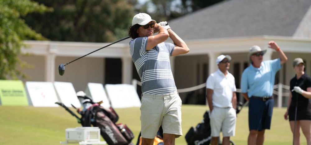 Person playing golf