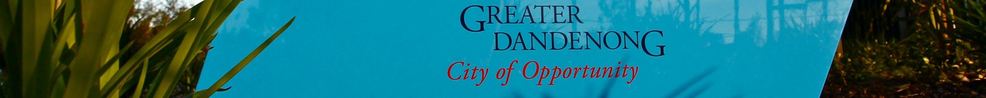 City of Greater Dandenong Logo on blue panel