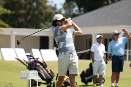 Person playing golf