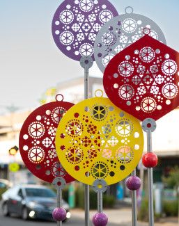 Decorations at Noble Park Central Shopping Strip