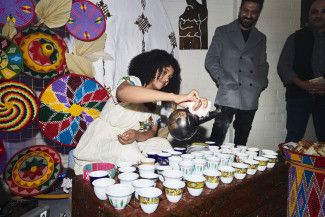 Afro Cafe coffee ceremony