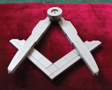 Lego being use to make masonic implements.