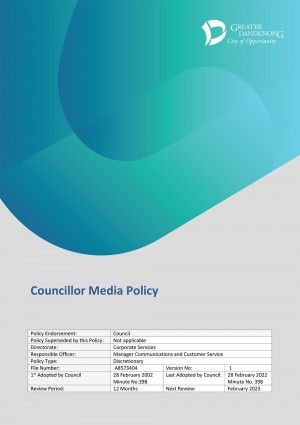 Councillor Media Policy